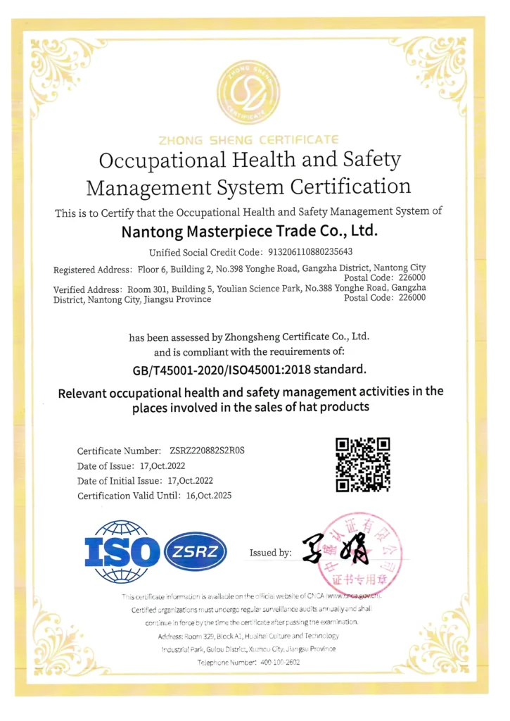 Occupational Health Certificate